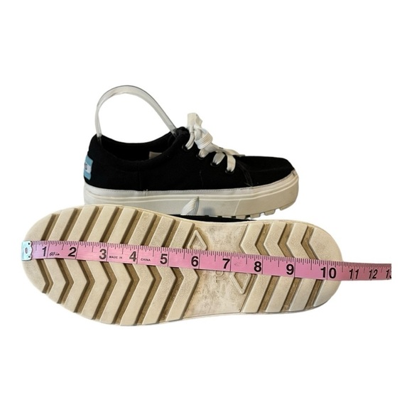 TOMS Women's Alpargata Lace-up Lug Heavy Canvas Sneakers Black - Size 8.5 - Picture 9 of 11